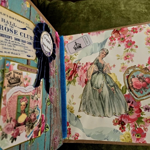 Fashion inspired OOAK album paper bag vintage Queen of the ball 👸 👑 - Picture 11 of 16